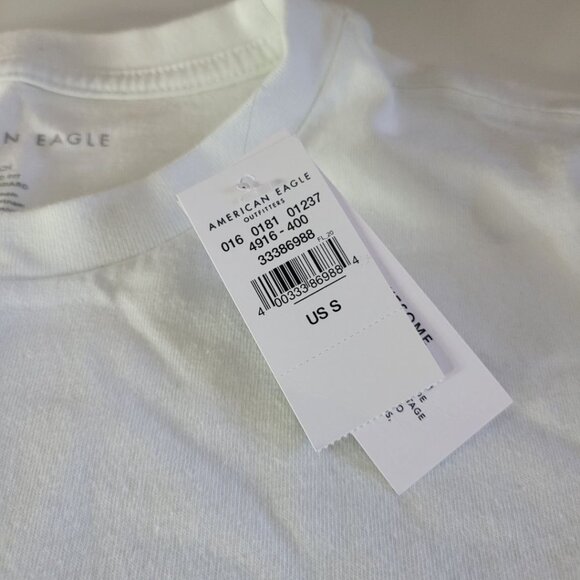 American Eagle Outfitters Tee Shirt Blue White Mens Small Basic Ombre Wash - Picture 7 of 11